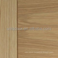 Oak veneered double wood door with aluminum inlay